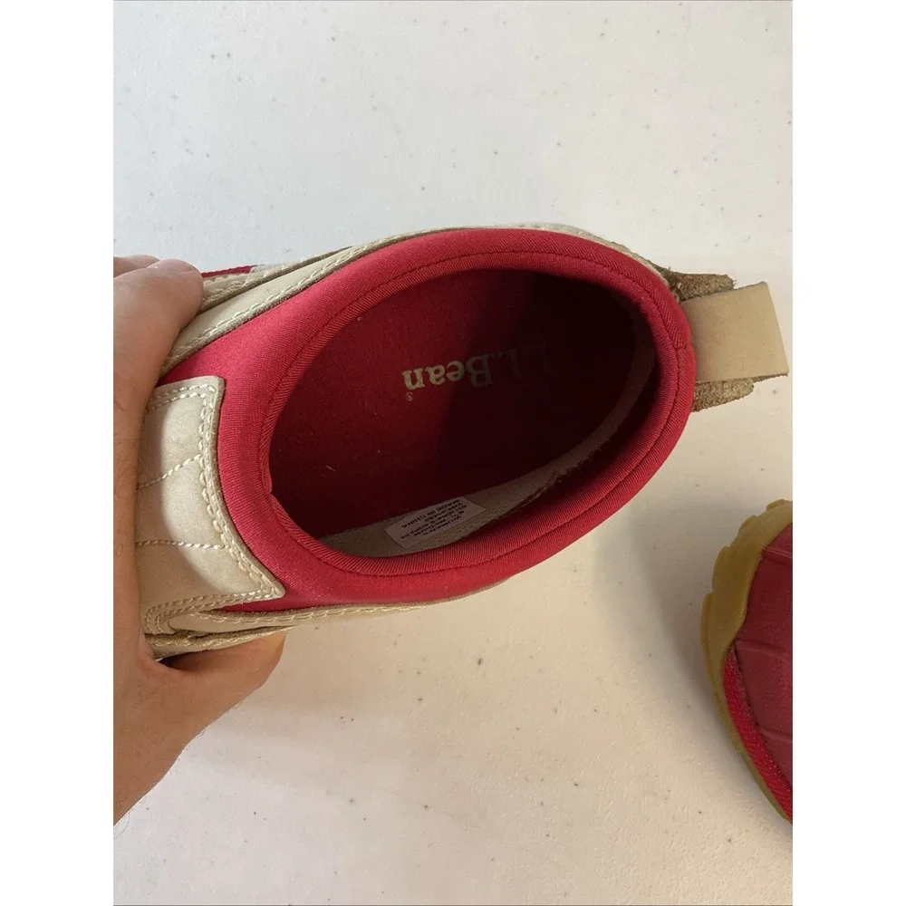 LL Bean Boots Storm Chaser‎ Slip On Boots Women's Size 9.5 Waterproof Shoes red